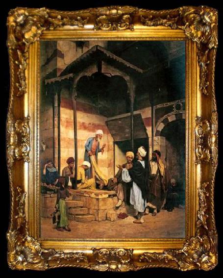 framed  unknow artist Arab or Arabic people and life. Orientalism oil paintings 547, ta009-2